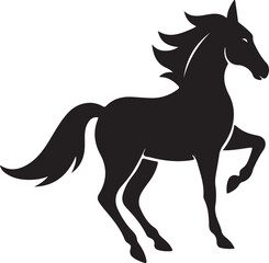 Horse silhouette isolated on white