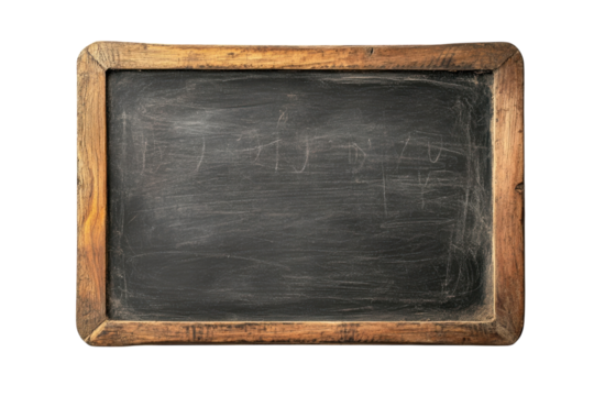 Chalkboard with wooden frame suitable for classroom or home learning activities