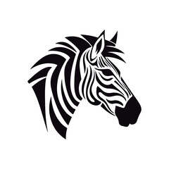Fototapeta premium Cute cartoon Zebra heads illustration