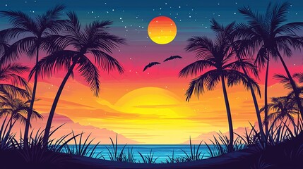 Tropical Sunset Paradise
