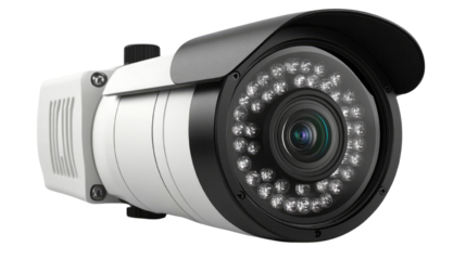  A Modern Security Camera on transparent background.