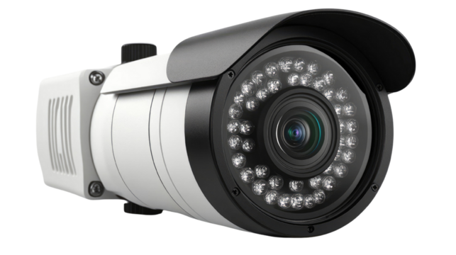  A Modern Security Camera on white background
