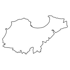 Algeria outline borders map, Algeria Country in North Africa