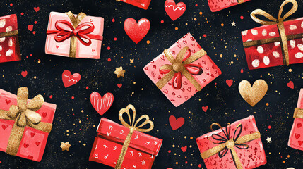 Seamless pattern for Valentine's day
