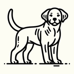 Dog Line Art Coloring Page
