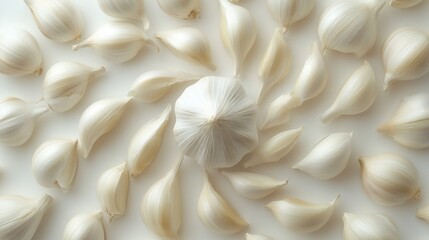 Garlic Cloves Arrangement: A Culinary Still Life