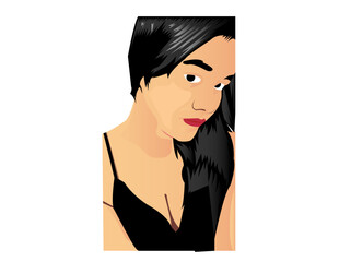 Women wearing black bra 
