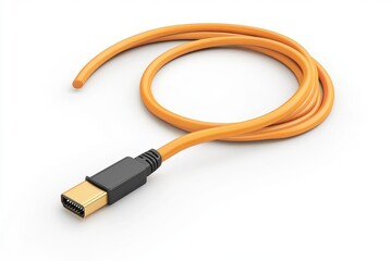 3D Charging Cable for Laptop Isolated and