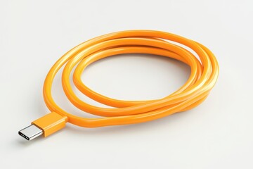 3D Charging Cable for Laptop Isolated and