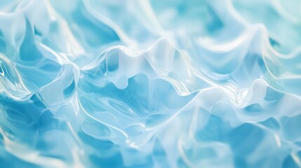 Obraz premium Peaceful water surface photography featuring interwoven ripple circles, delicate caustic light patterns, transparent liquid geometry, ethereal blue gradient fading to white, clean minimalist style,