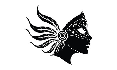 Floral Elegance: A Mystical Mask Design with Nature’s Touch"