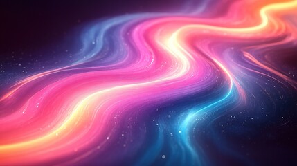 Obraz premium A vibrant, swirling abstract design with flowing colors and light effects.