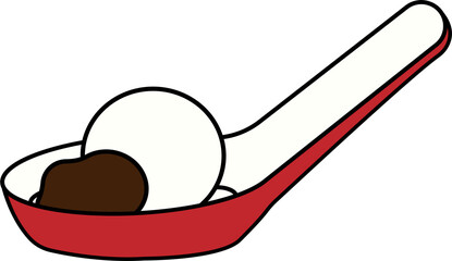 Chinese Lantern Festival sweet dumpling also Yuanxiao-Chocolate