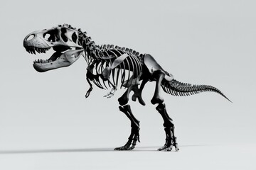 Tyrannosaurus Rex skeleton, a majestic prehistoric predator, extinct giant. © Vibu design  gallery