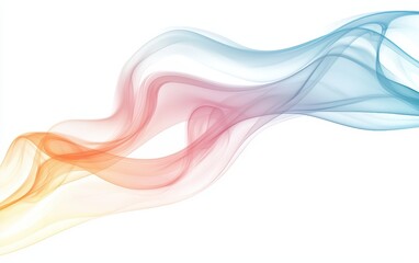 Bright blue, pink, and yellow smoke intermingling in soft clouds on a clean white backdrop