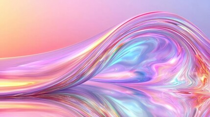 Fototapeta premium Iridescent liquid wave abstract background design