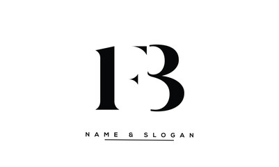 FB, BF Abstract Letters Logo Monogram