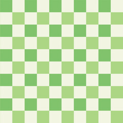 Vector seamless abstract geometric pattern with green checkerboard