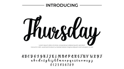 Child Font Stylish brush painted an uppercase vector letters, alphabet, typeface