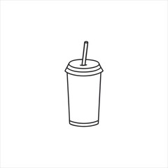 Simple To -Go Coffee Cup Icon,Minimalist Drink Cup Design 