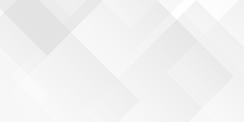 Vector white and gray overlap triangle geometric technology pattern. minimal rectangle randomly arranged white lines transparent web square background layers. overlapping presentation design.