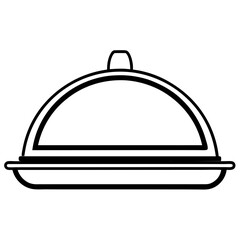Obraz premium Food Tray Icon Background