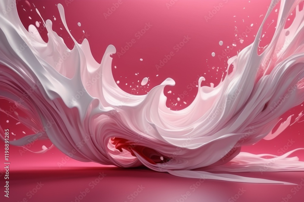 Poster abstract background with pink white squares and geometric patterns in a seamless 3d design