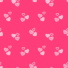 doodle love pattern background. love pattern illustration. hand drawn love doodle illustration. romance love heart pattern background.
