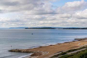 Views Of The Coast And Highcliffe Beach, Dorset, England, UK