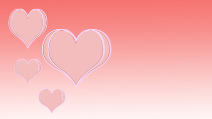 pink background with hearts, pattern for design card valentines