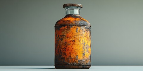 Rusty Vintage Bottle: A Relic of Time