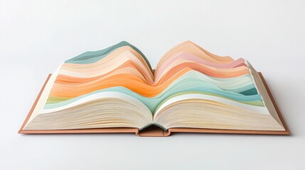 Obraz premium a beautifully illustrated book opening to reveal vibrant, colorful artwork