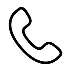 Outline phone call icon. Editable stroke. Contact us icon for interface