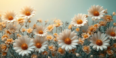 Obraz premium Creamy Daisies in Soft Light: A Floral Delight