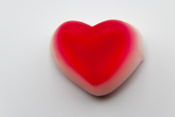 Fototapeta premium Heart sign of love and feelings, jelly candies. 