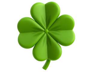 A green four-leaf clover rendered symbolizing good fortune and rarity