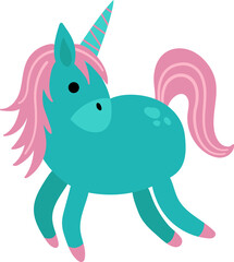 Cute Cartoon Unicorn Illustration