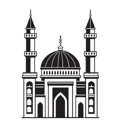 Mosque Icon for Islamic or Religious Design
