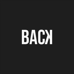 Back Text logo designs vector concept