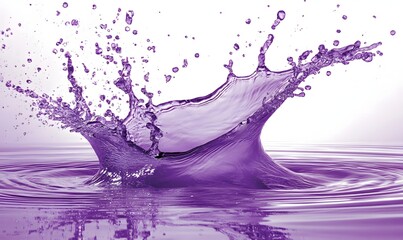 Purple liquid splash crown with ripples.