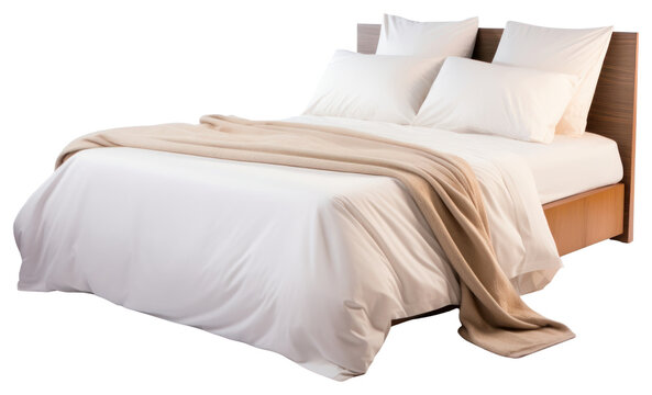 PNG cozy modern bed setup