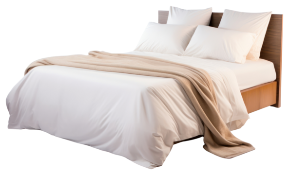 PNG cozy modern bed setup