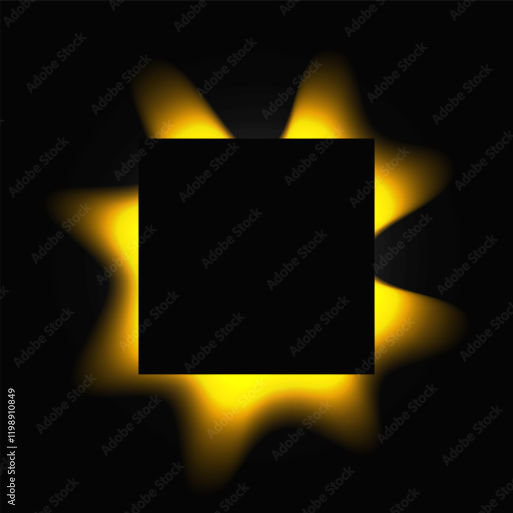 Poster square illuminate light frame with color gradient