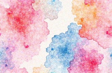 Obraz premium colorful abstract floral design in watercolor style, vibrant flowers on white background, artistic and whimsical concept of floral decorations looking at the camera