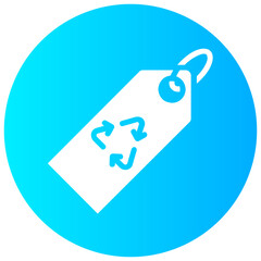 reuse tag vector round glyph icon