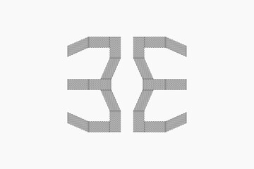 3d person running with numbers