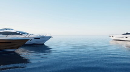 Fototapeta premium Luxury Yachts at Sea