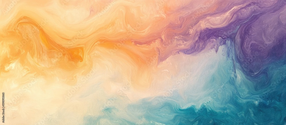 Aufkleber abstract multicolored fluid texture background with soft swirls and gradients featuring orange, purp