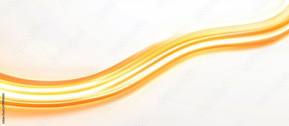 Poster abstract flowing orange waves on a light background with ample copy space for text placement