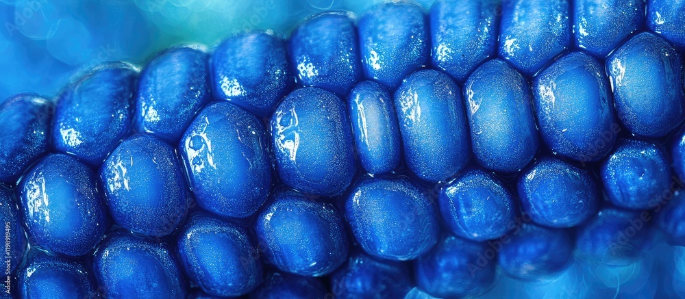Aufkleber blue textured surface of round shapes with copy space for text backdrop